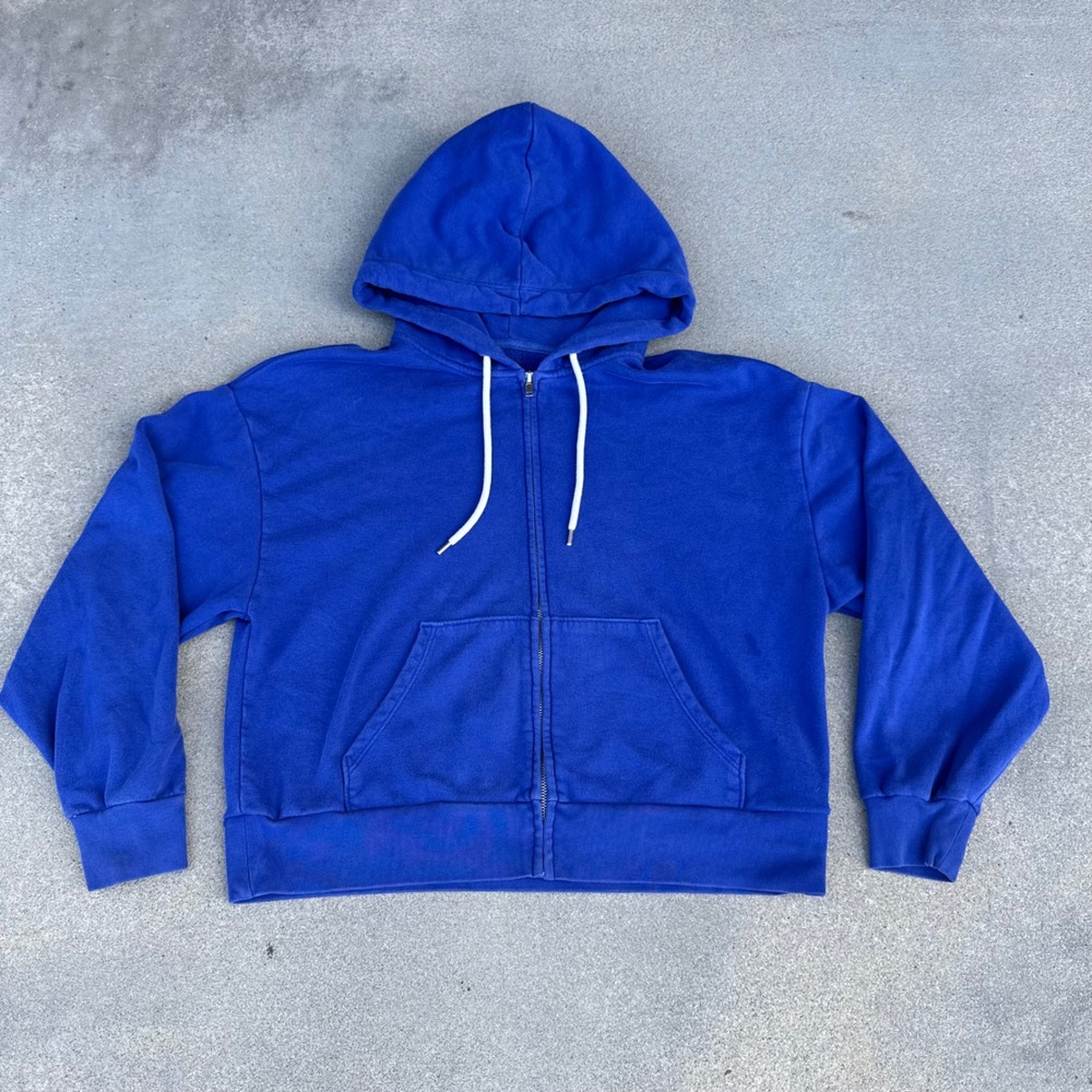 Gap Womens Royal Blue Full Zip Fleece Hoodie Sweatshirt Size M
